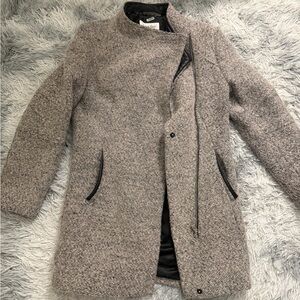 Calvin Klein Women's Tan Wool Blend Trench Coat